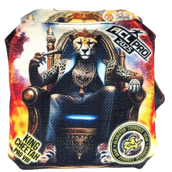 Gladiator Cornhole Gear 2025 King Cheetah Pro Bags & Sidekick carrying case - Picture 1 of 5